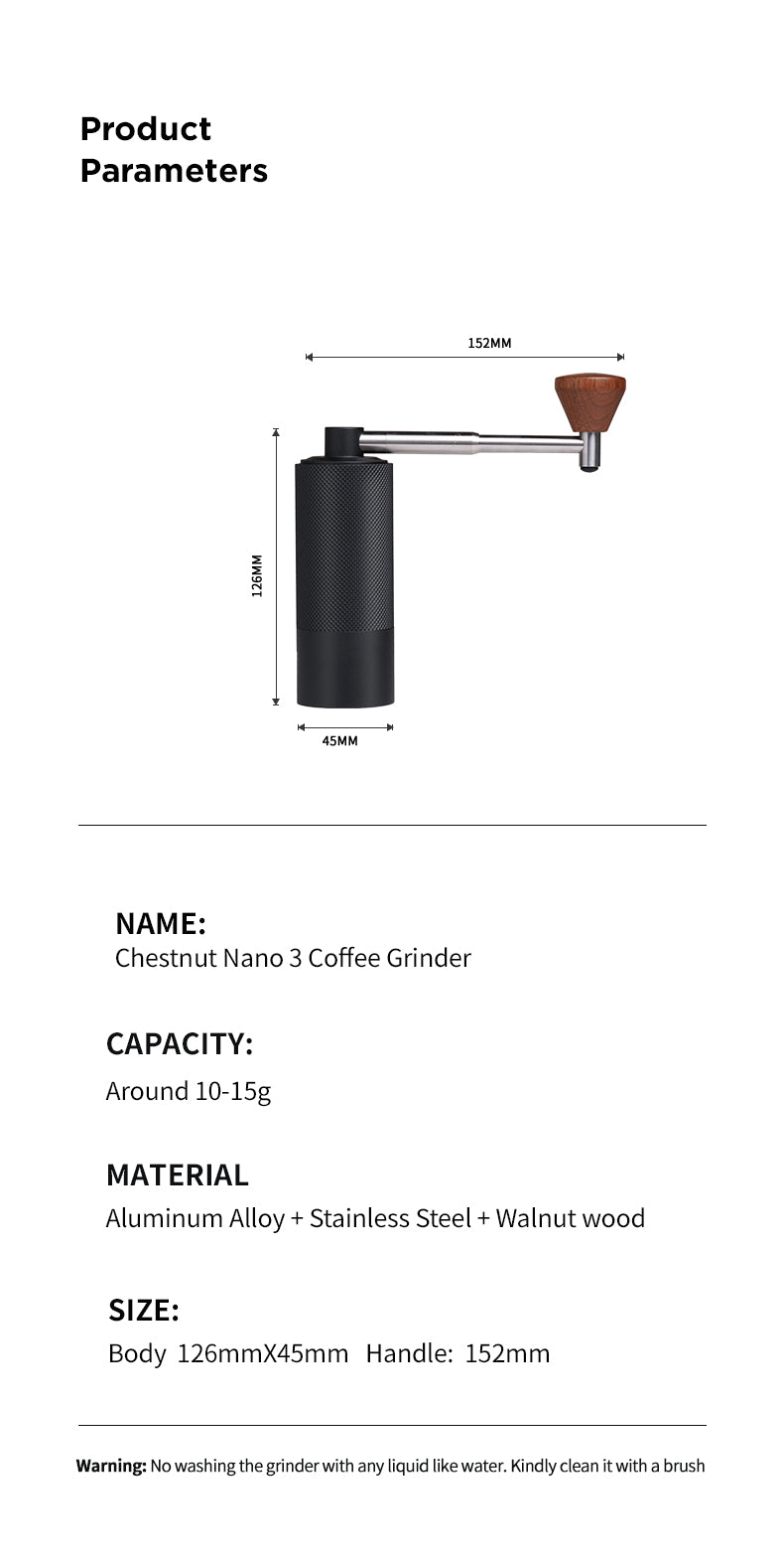 Nano Manual Grinder – Black